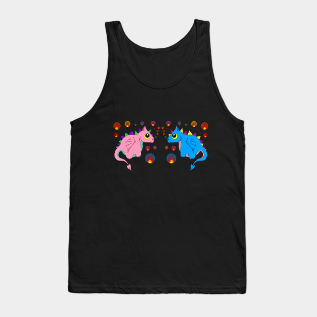 Dragons blowing fire bubbles Tank Top by MelanieJeyakkumar